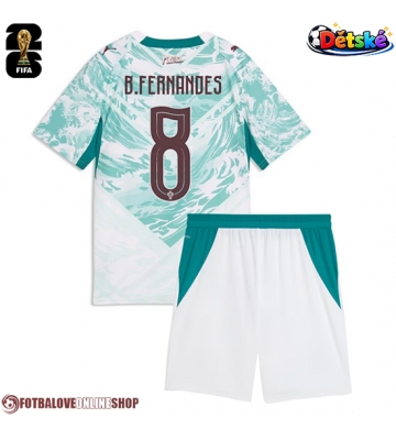 Portugalsko Bruno Fernandes #8 Venkovní dres komplet pro Děti MS 2026 Krátkým Rukávem (+ Krátké kalhoty)
