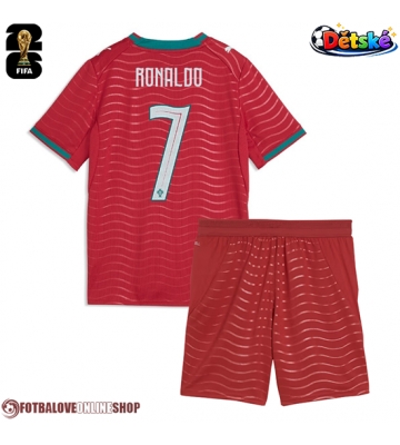 Portugalsko Cristiano Ronaldo #7 Domácí dres komplet pro Děti MS 2026 Krátkým Rukávem (+ Krátké kalhoty)