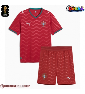 Portugalsko Domácí dres komplet pro Děti MS 2026 Krátkým Rukávem (+ Krátké kalhoty)