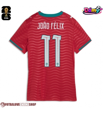 Portugalsko Joao Felix #11 Domácí Dres pro Dámy MS 2026 Krátkým Rukávem