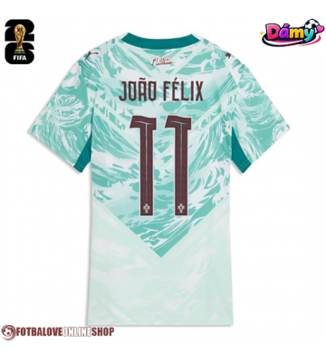 Portugalsko Joao Felix #11 Venkovní Dres pro Dámy MS 2026 Krátkým Rukávem