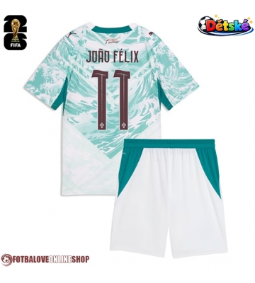 Portugalsko Joao Felix #11 Venkovní dres komplet pro Děti MS 2026 Krátkým Rukávem (+ Krátké kalhoty)