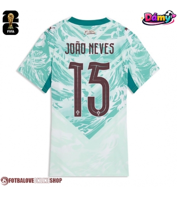 Portugalsko Joao Neves #15 Venkovní Dres pro Dámy MS 2026 Krátkým Rukávem