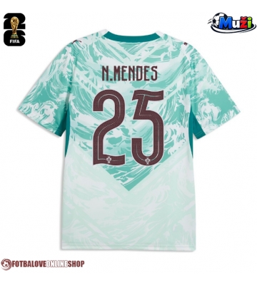 Portugalsko Nuno Mendes #25 Venkovní Dres MS 2026 Krátkým Rukávem