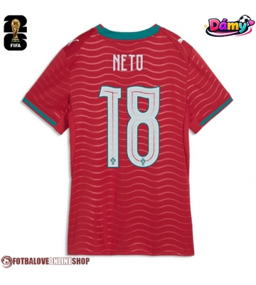 Portugalsko Pedro Neto #18 Domácí Dres pro Dámy MS 2026 Krátkým Rukávem