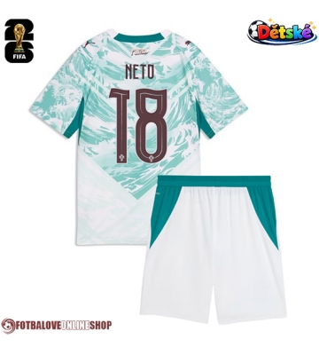 Portugalsko Pedro Neto #18 Venkovní dres komplet pro Děti MS 2026 Krátkým Rukávem (+ Krátké kalhoty)