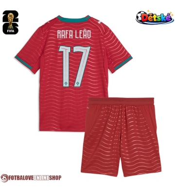 Portugalsko Rafael Leao #17 Domácí dres komplet pro Děti MS 2026 Krátkým Rukávem (+ Krátké kalhoty)