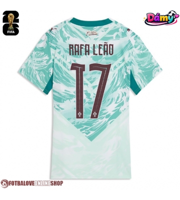 Portugalsko Rafael Leao #17 Venkovní Dres pro Dámy MS 2026 Krátkým Rukávem