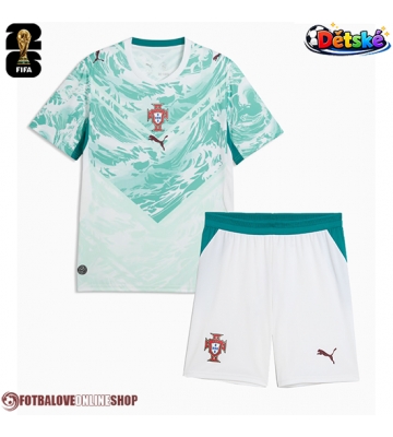 Portugalsko Venkovní dres komplet pro Děti MS 2026 Krátkým Rukávem (+ Krátké kalhoty)