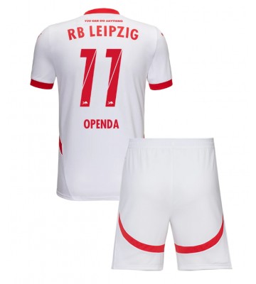 RB Leipzig Lois Openda #11 Domácí dres komplet pro Děti 2024-25 Krátkým Rukávem (+ Krátké kalhoty)