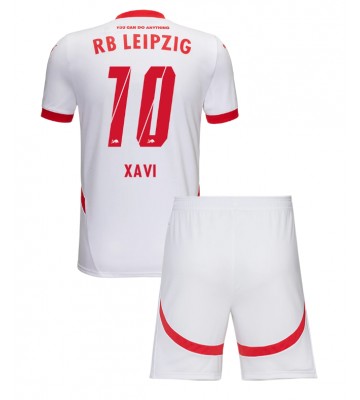 RB Leipzig Xavi Simons #10 Domácí dres komplet pro Děti 2024-25 Krátkým Rukávem (+ Krátké kalhoty)