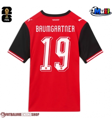 Rakousko Christoph Baumgartner #19 Domácí Dres MS 2026 Krátkým Rukávem