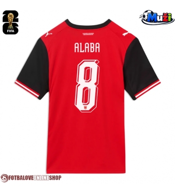Rakousko David Alaba #8 Domácí Dres MS 2026 Krátkým Rukávem