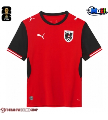 Rakousko Domácí Dres MS 2026 Krátkým Rukávem