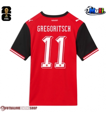 Rakousko Michael Gregoritsch #11 Domácí Dres MS 2026 Krátkým Rukávem