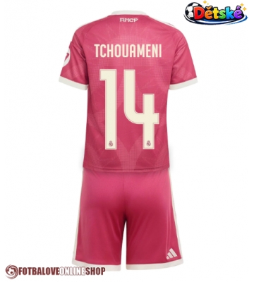 Real Madrid Aurelien Tchouameni #14 Alternativní dres komplet pro Děti 2026-27 Krátkým Rukávem (+ Krátké kalhoty)