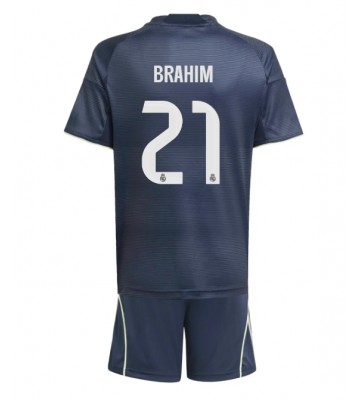 Real Madrid Brahim Diaz #21 Venkovní dres komplet pro Děti 2025-26 Krátkým Rukávem (+ Krátké kalhoty)