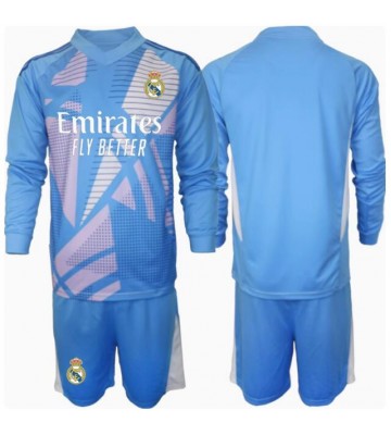 Real Madrid Brankář Domácí dres komplet pro Děti 2024-25 Dlouhým Rukávem (+ Krátké kalhoty)