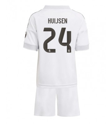 Real Madrid Dean Huijsen #24 Domácí dres komplet pro Děti 2025-26 Krátkým Rukávem (+ Krátké kalhoty)