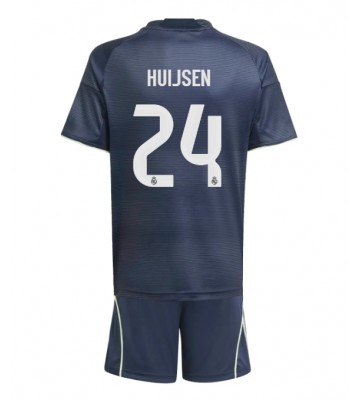 Real Madrid Dean Huijsen #24 Venkovní dres komplet pro Děti 2025-26 Krátkým Rukávem (+ Krátké kalhoty)