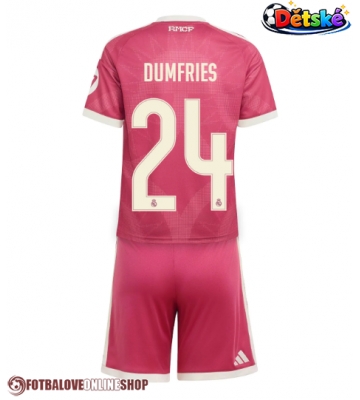 Real Madrid Denzel Dumfries #24 Alternativní dres komplet pro Děti 2026-27 Krátkým Rukávem (+ Krátké kalhoty)