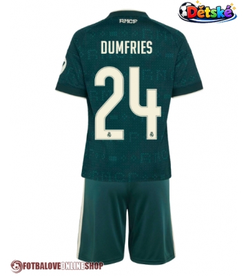 Real Madrid Denzel Dumfries #24 Venkovní dres komplet pro Děti 2026-27 Krátkým Rukávem (+ Krátké kalhoty)