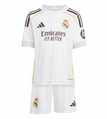 Real Madrid Domácí dres komplet pro Děti 2025-26 Krátkým Rukávem (+ Krátké kalhoty)