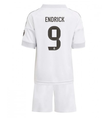 Real Madrid Endrick #9 Domácí dres komplet pro Děti 2025-26 Krátkým Rukávem (+ Krátké kalhoty)