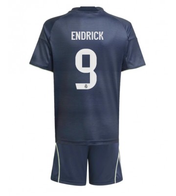 Real Madrid Endrick #9 Venkovní dres komplet pro Děti 2025-26 Krátkým Rukávem (+ Krátké kalhoty)