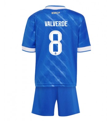 Real Madrid Federico Valverde #8 Alternativní dres komplet pro Děti 2025-26 Krátkým Rukávem (+ Krátké kalhoty)