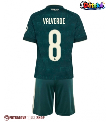 Real Madrid Federico Valverde #8 Venkovní dres komplet pro Děti 2026-27 Krátkým Rukávem (+ Krátké kalhoty)