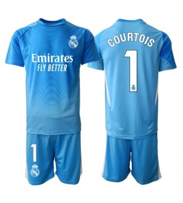 Real Madrid Thibaut Courtois #1 Brankář Domácí dres komplet pro Děti 2025-26 Krátkým Rukávem (+ Krátké kalhoty)