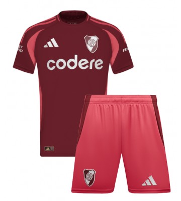 River Plate Venkovní dres komplet pro Děti 2024-25 Krátkým Rukávem (+ Krátké kalhoty)