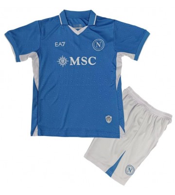 SSC Napoli Domácí dres komplet pro Děti 2024-25 Krátkým Rukávem (+ Krátké kalhoty)