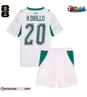 Senegal Habib Diallo #20 Domácí dres komplet pro Děti MS 2026 Krátkým Rukávem (+ Krátké kalhoty)