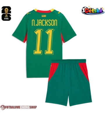 Senegal Nicolas Jackson #11 Venkovní dres komplet pro Děti MS 2026 Krátkým Rukávem (+ Krátké kalhoty)