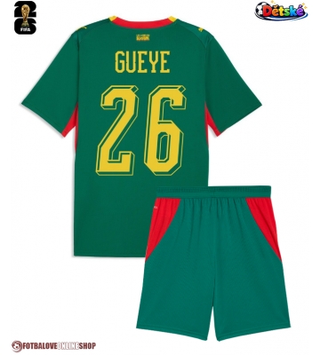 Senegal Pape Gueye #26 Venkovní dres komplet pro Děti MS 2026 Krátkým Rukávem (+ Krátké kalhoty)