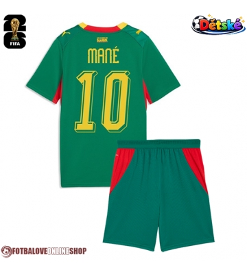 Senegal Sadio Mane #10 Venkovní dres komplet pro Děti MS 2026 Krátkým Rukávem (+ Krátké kalhoty)