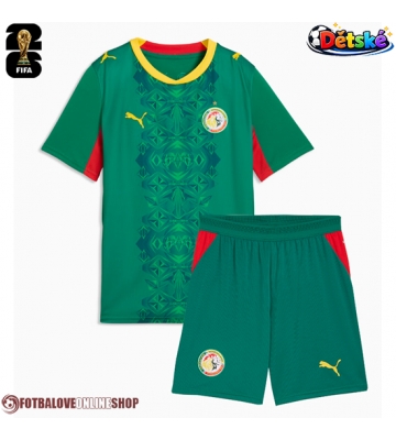 Senegal Venkovní dres komplet pro Děti MS 2026 Krátkým Rukávem (+ Krátké kalhoty)