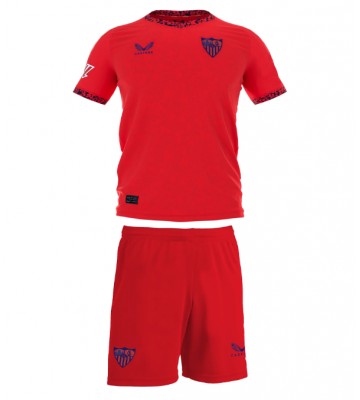 Sevilla Venkovní dres komplet pro Děti 2024-25 Krátkým Rukávem (+ Krátké kalhoty)