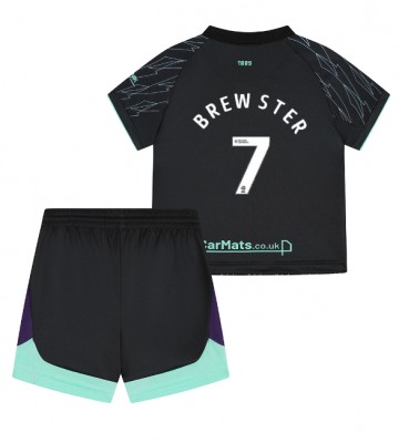 Sheffield United Rhian Brewster #7 Venkovní dres komplet pro Děti 2024-25 Krátkým Rukávem (+ Krátké kalhoty)