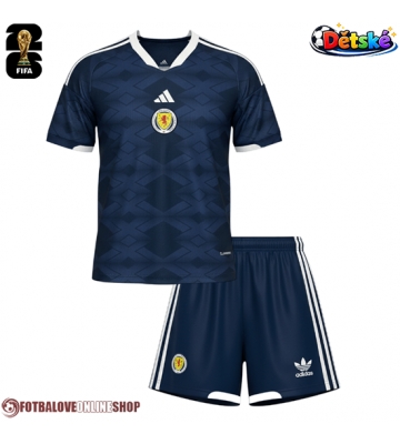 Skotsko Domácí dres komplet pro Děti MS 2026 Krátkým Rukávem (+ Krátké kalhoty)