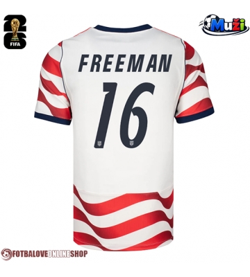 Spojené státy Alex Freeman #16 Domácí Dres MS 2026 Krátkým Rukávem