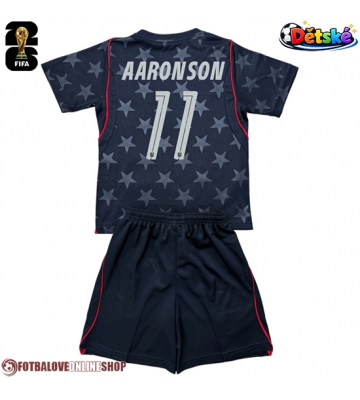 Spojené státy Brenden Aaronson #11 Venkovní dres komplet pro Děti MS 2026 Krátkým Rukávem (+ Krátké kalhoty)