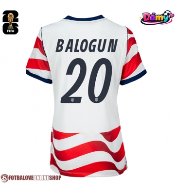 Spojené státy Folarin Balogun #20 Domácí Dres pro Dámy MS 2026 Krátkým Rukávem