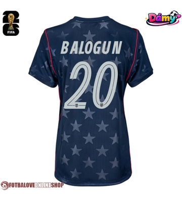 Spojené státy Folarin Balogun #20 Venkovní Dres pro Dámy MS 2026 Krátkým Rukávem