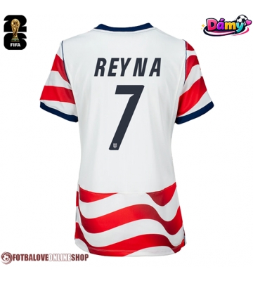 Spojené státy Giovanni Reyna #7 Domácí Dres pro Dámy MS 2026 Krátkým Rukávem