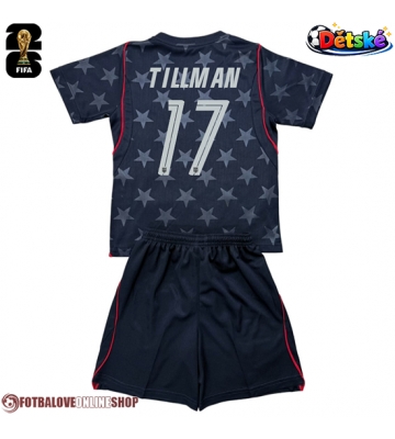 Spojené státy Malik Tillman #17 Venkovní dres komplet pro Děti MS 2026 Krátkým Rukávem (+ Krátké kalhoty)