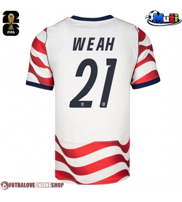 Spojené státy Timothy Weah #21 Domácí Dres MS 2026 Krátkým Rukávem