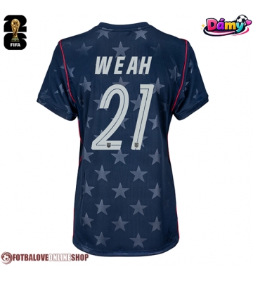 Spojené státy Timothy Weah #21 Venkovní Dres pro Dámy MS 2026 Krátkým Rukávem